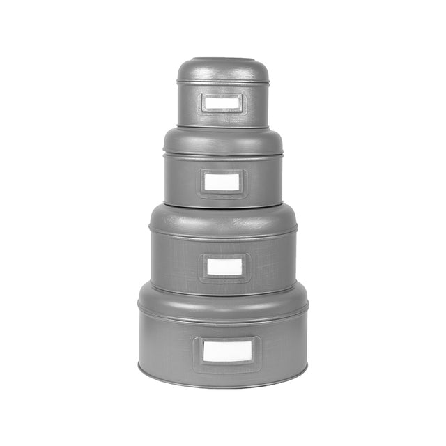 LABEL51 Opbergblik - Antiek grijs - Metaal - M - 18x18x10 cm van LABEL51 – Luxe comfort op maat van PureWonen. Vraag naar de beste prijs.