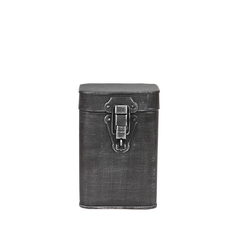 LABEL51 Opbergkist - Antiek grijs - Metaal - M - 12x12x17 cm van LABEL51 – Luxe comfort op maat van PureWonen. Vraag naar de beste prijs.