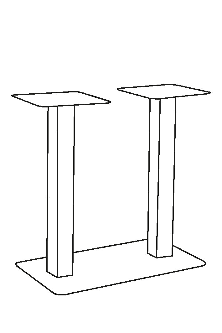 LABEL51 Tafelpoot - 1408 Table Blend - Brons - Metaal - 72 cm - Dubbel
