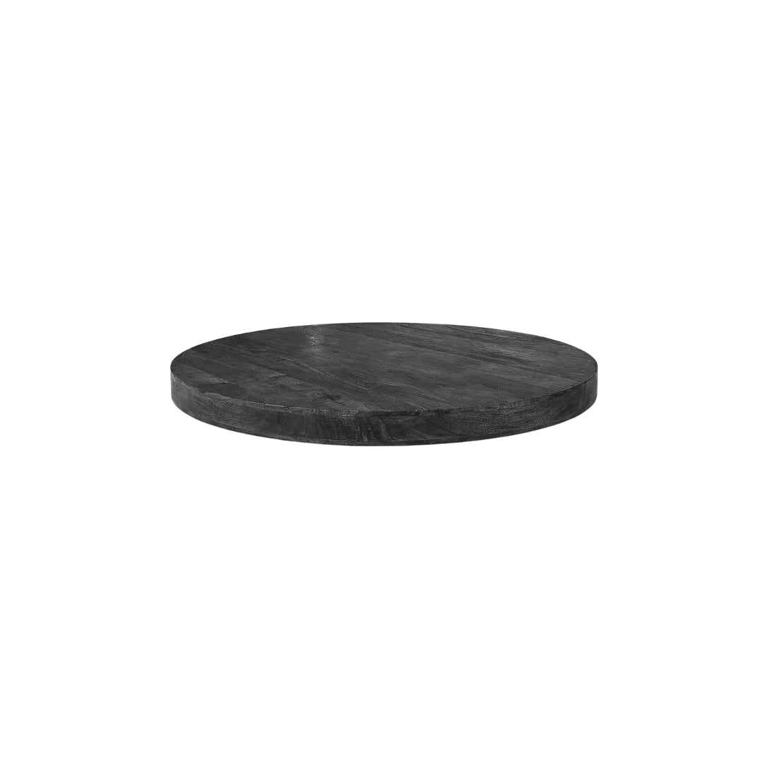LABEL51 Eetkamertafel Tafelblad Straight Edge - Espresso - Mangohout - 70 cm - Rond