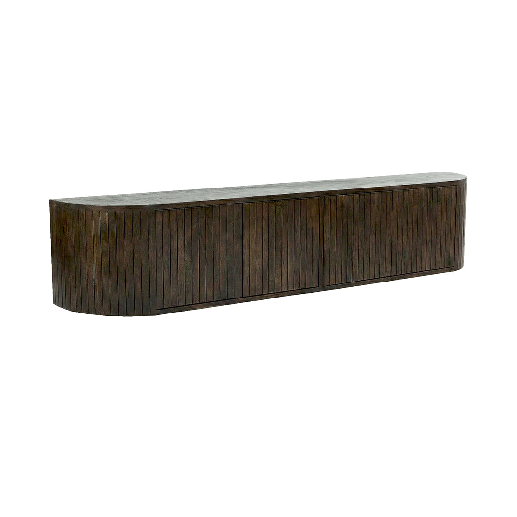 LABEL51 Tv-meubel Miya - Espresso - Mangohout - 220 cm