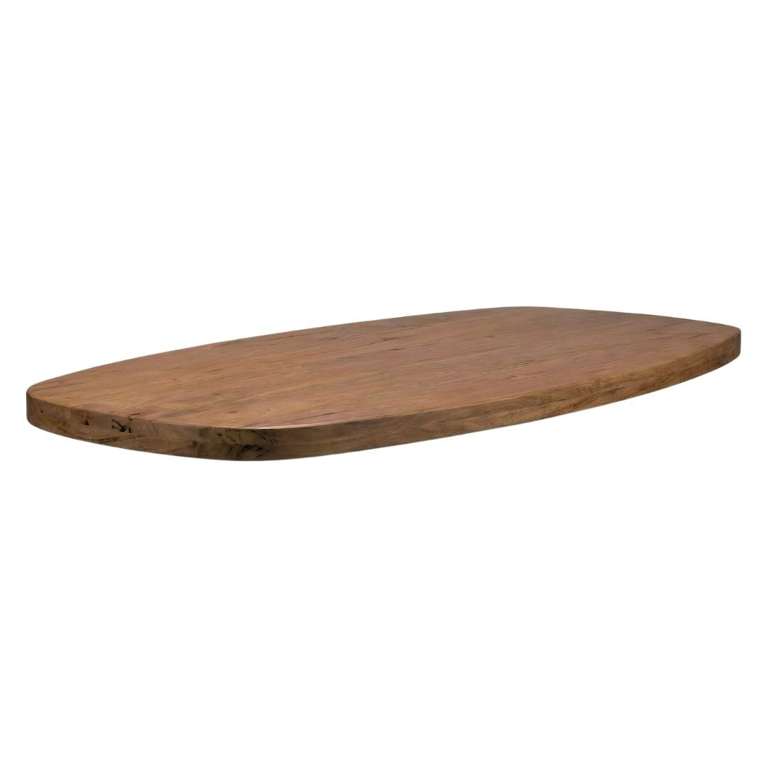 LABEL51 Eetkamertafel Tafelblad Deens Ovaal - Nature Smooth - Mangohout - 240 cm - Deens Ovaal