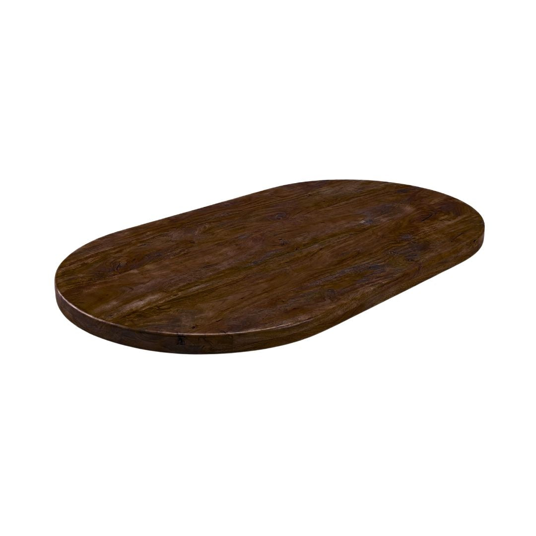 LABEL51 Tafelblad - 1407 Tafelblad Halve Cirkel - Espresso - Mangohout - 180 cm - Halve Cirkel