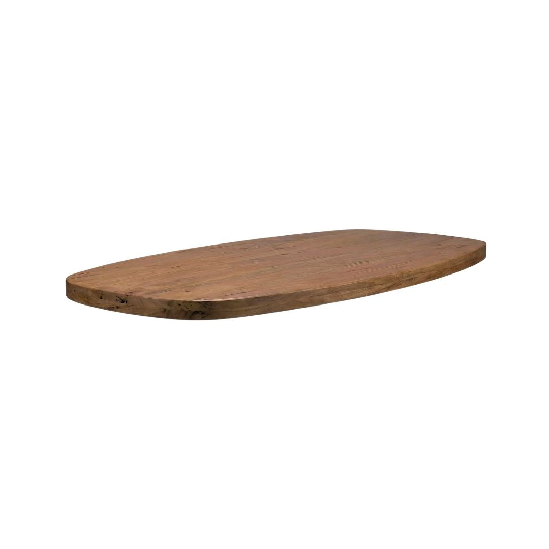 LABEL51 Eetkamertafel Tafelblad Deens Ovaal - Nature Smooth - Mangohout - 160 cm - Deens Ovaal