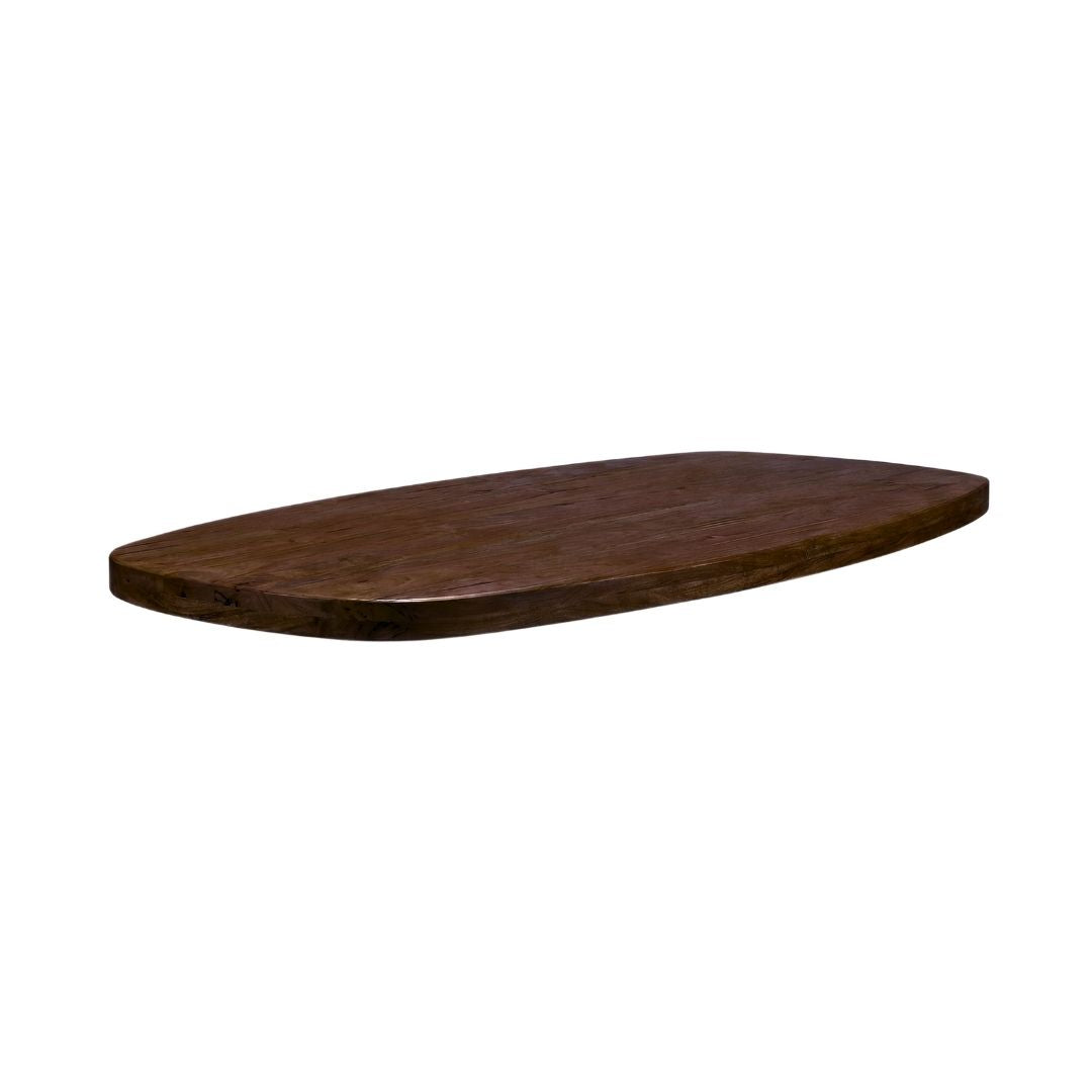 LABEL51 Eetkamertafel Tafelblad Deens Ovaal - Espresso - Mangohout - 180 cm - Deens Ovaal