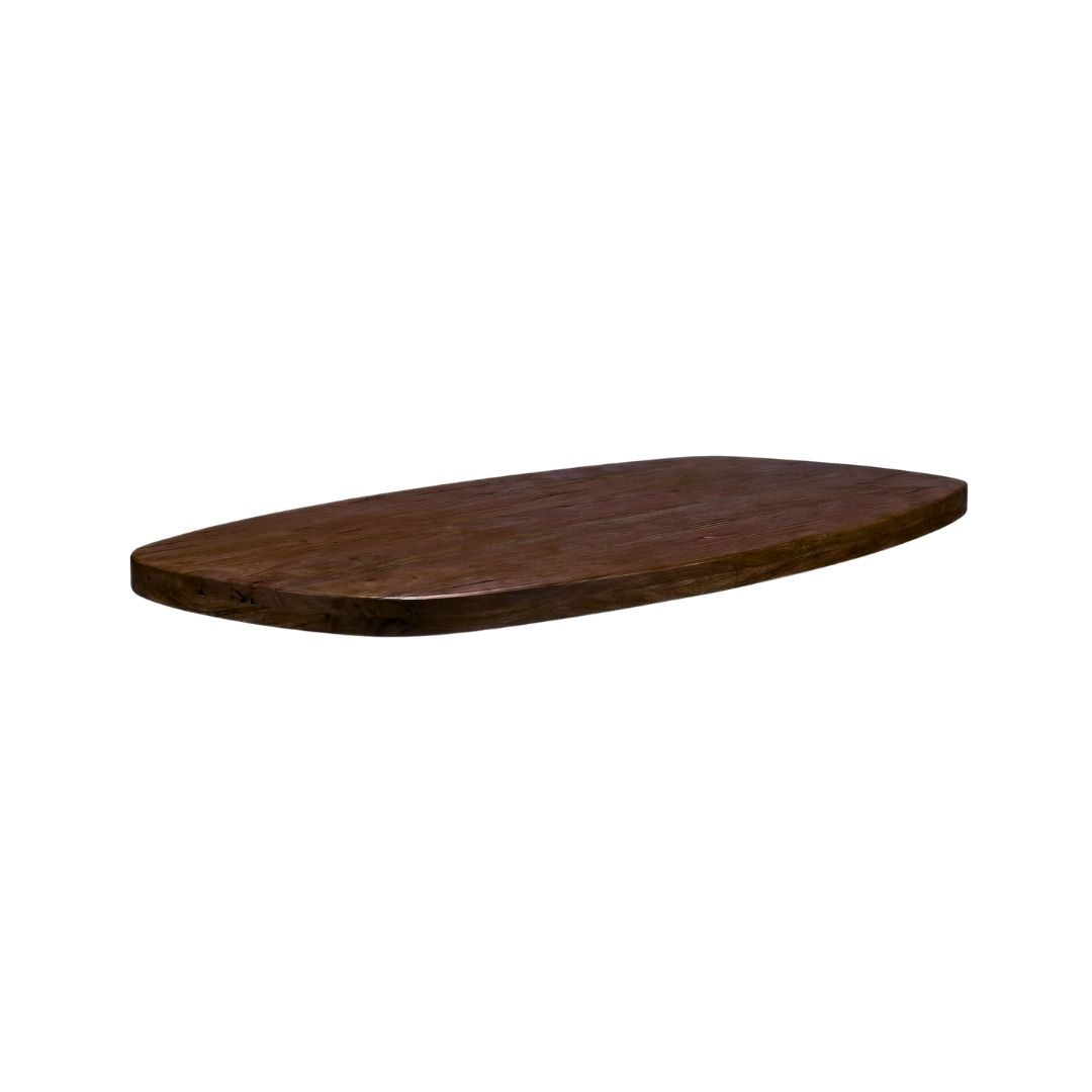 LABEL51 Eetkamertafel Tafelblad Deens Ovaal - Espresso - Mangohout - 160 cm - Deens Ovaal