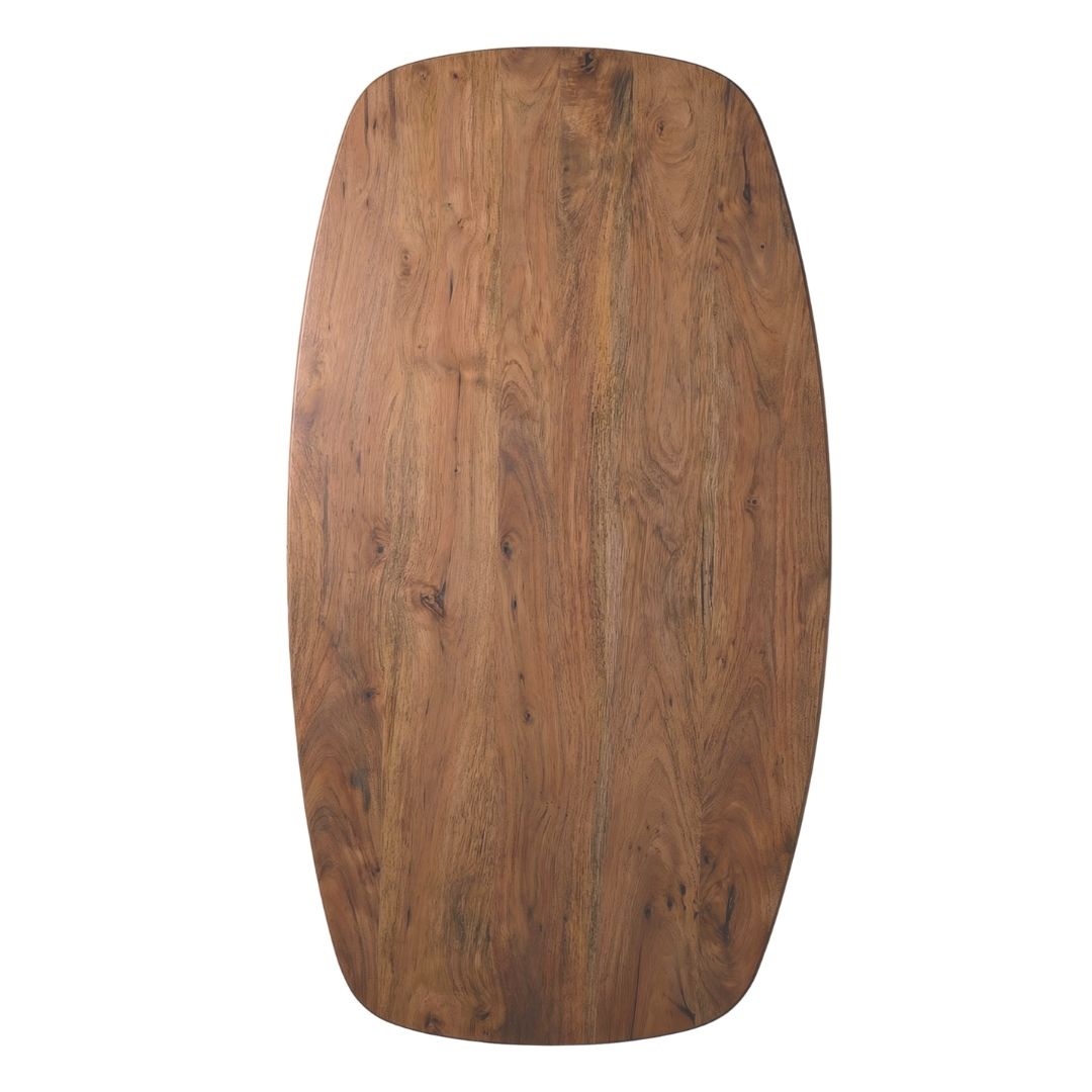 LABEL51 Eetkamertafel Tafelblad Deens Ovaal - Nature Smooth - Mangohout - 240 cm - Deens Ovaal