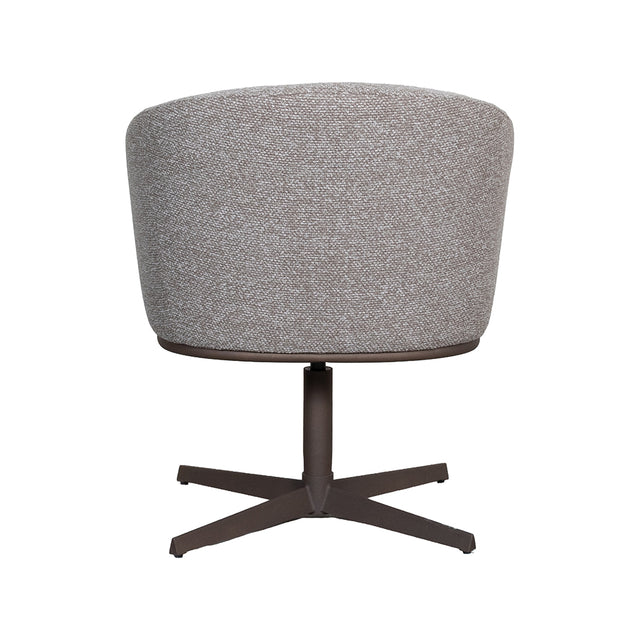 LABEL51 Eetkamerstoel Cannes - Mushroom - Royal Boucle - Brons Metalen Frame