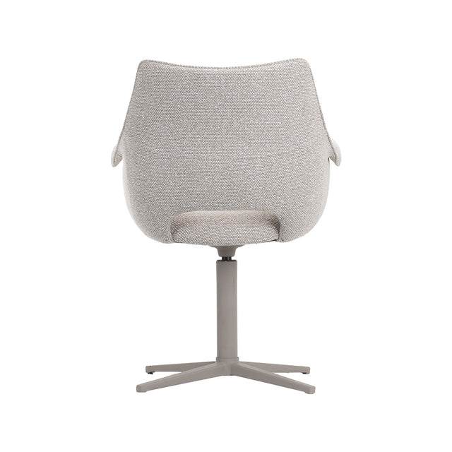 LABEL51 Eetkamerstoel Nozomi - Naturel - Royal Boucle - Taupe Metalen Frame