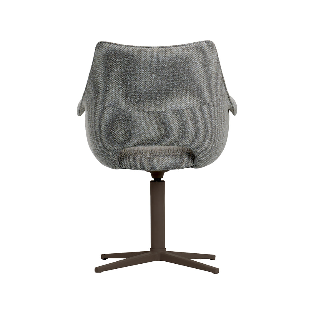 LABEL51 Eetkamerstoel Nozomi - Mushroom - Royal Boucle - Brons Metalen Frame