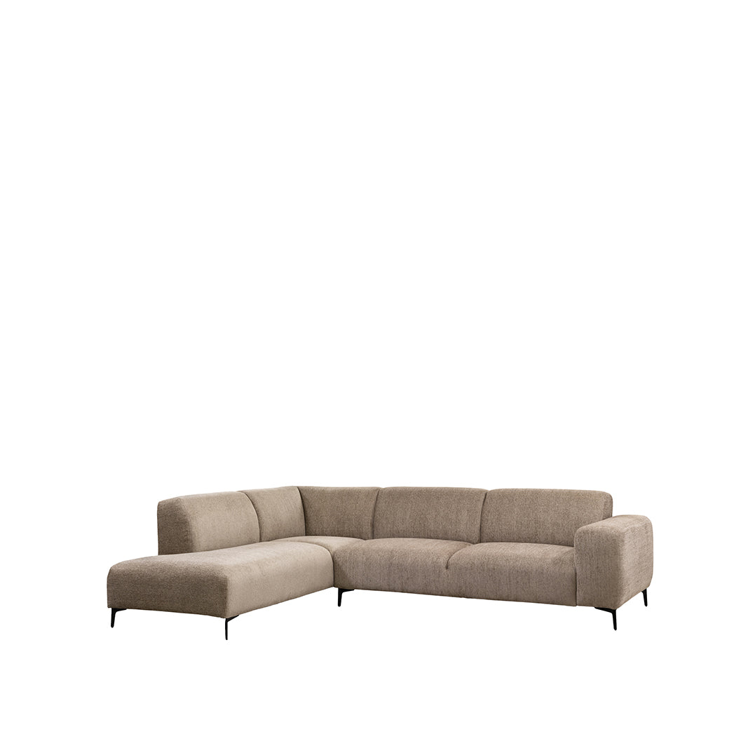 LABEL51 Hoekbank Merido - Taupe - Raven - Links Voorstaand