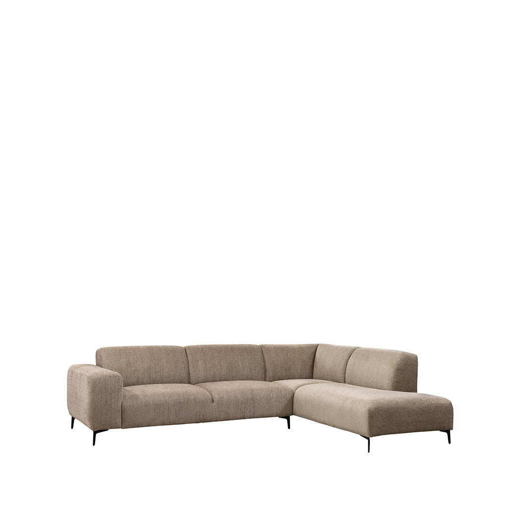 LABEL51 Hoekbank Merido - Taupe - Raven - Rechts Voorstaand