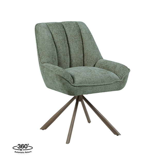 LABEL51 Eetkamerstoel Reims - Hunter - Haga - Brons Metalen Frame