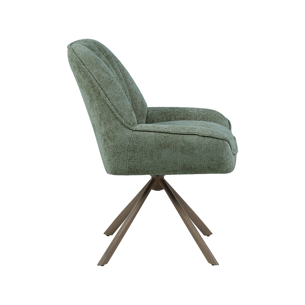 LABEL51 Eetkamerstoel Reims - Hunter - Haga - Brons Metalen Frame