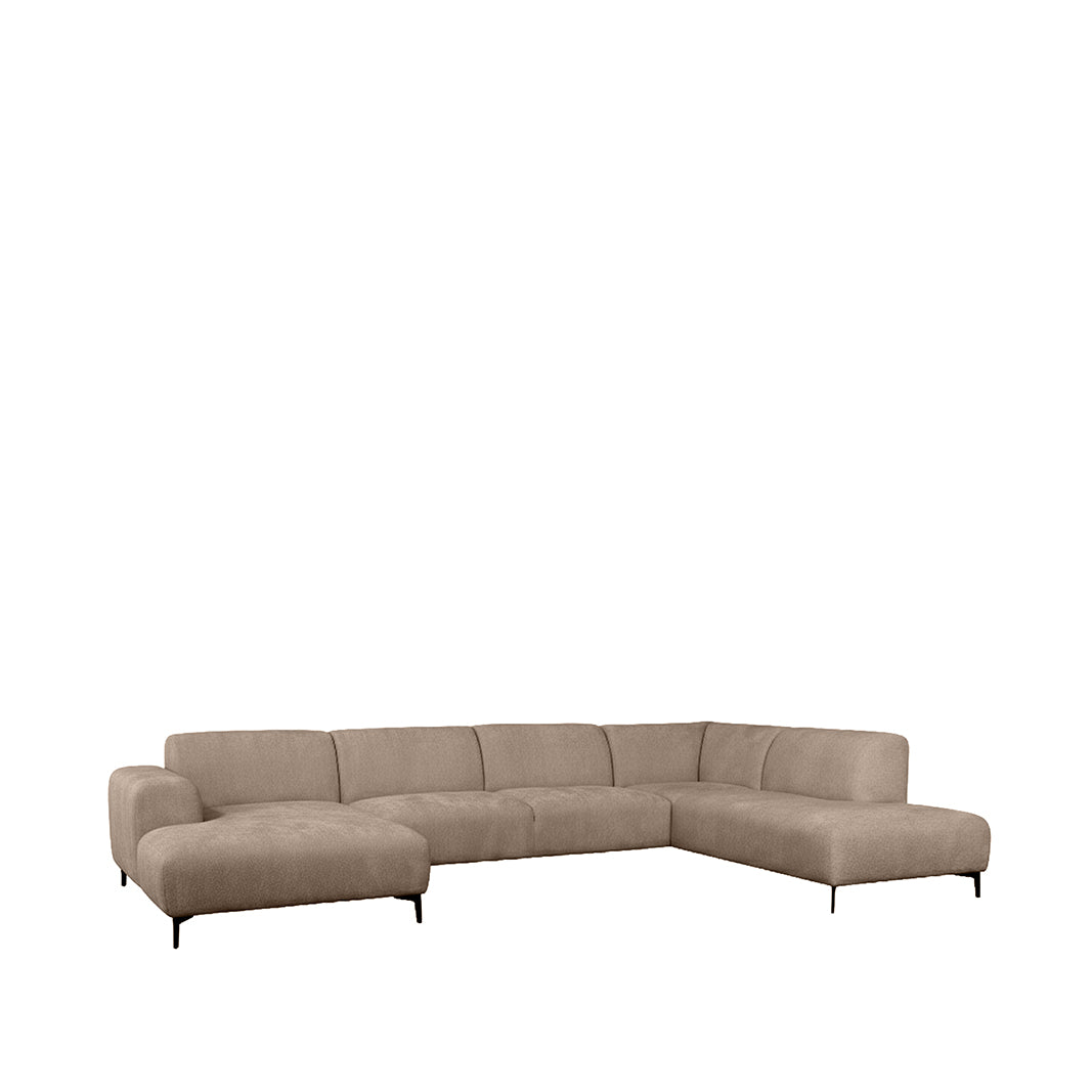 LABEL51 Hoekbank Merido - Taupe - Raven - Rechts Voorstaand