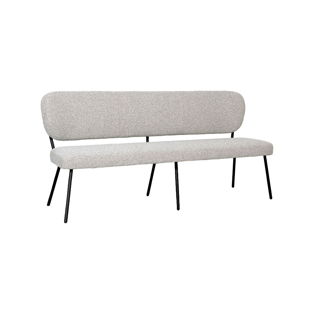 LABEL51 Eetkamerbank Singapore - Naturel - Royal Boucle - 190 cm