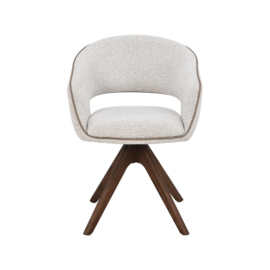 LABEL51 Eetkamerstoel Osuma - Naturel - Prestige - Walnoot Houten Frame