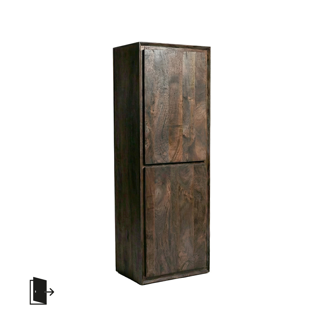 LABEL51 Bergkast Nori - Espresso - Mangohout - 160 cm - Rechts