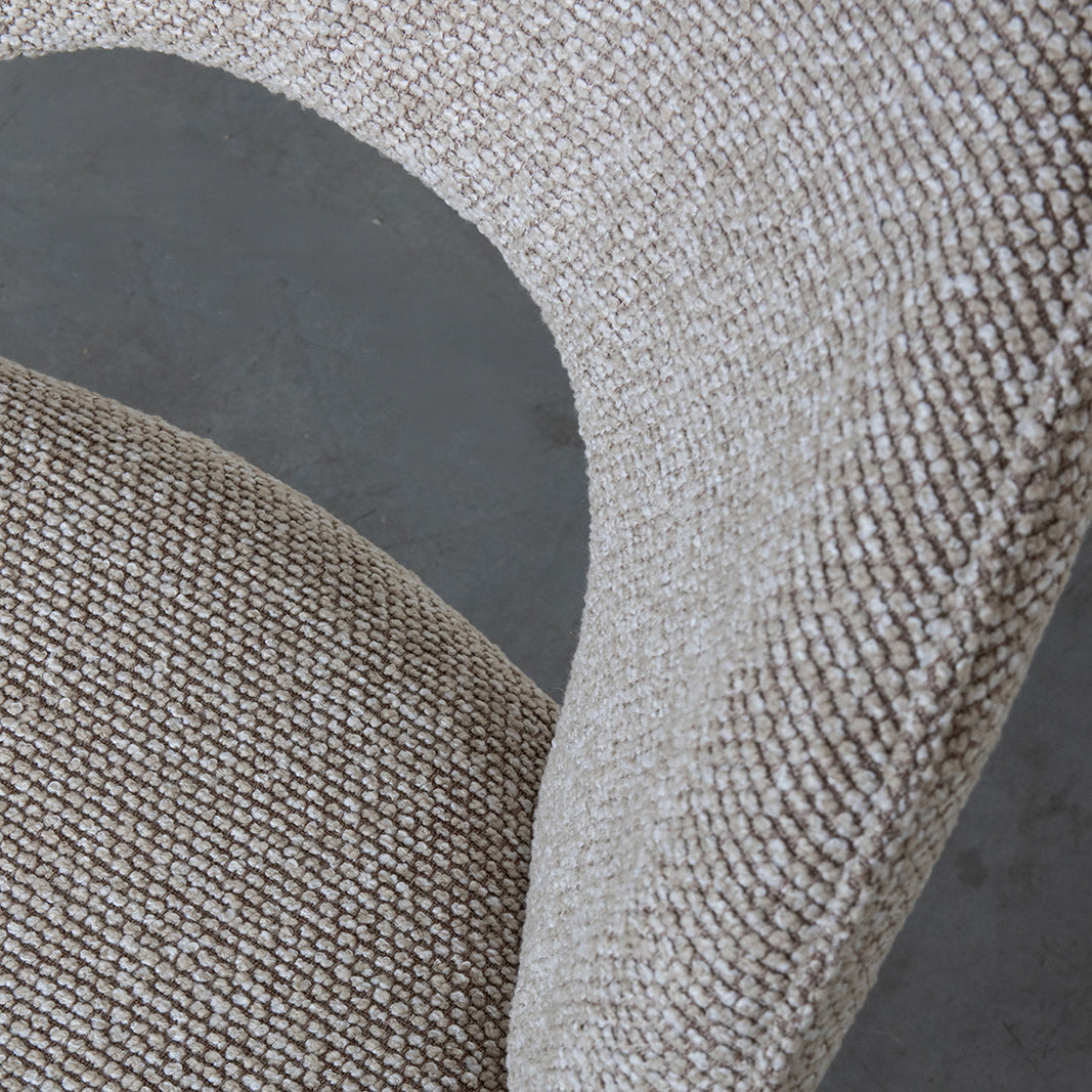 LABEL51 Eetkamerstoel Sakura - Mushroom - Royal Boucle - Taupe Metalen Frame