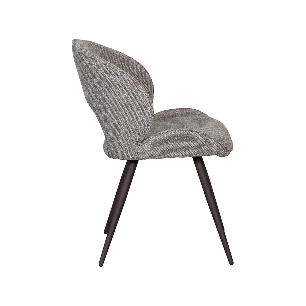 LABEL51 Eetkamerstoel Sakura - Mushroom - Royal Boucle - Brons Metalen Frame