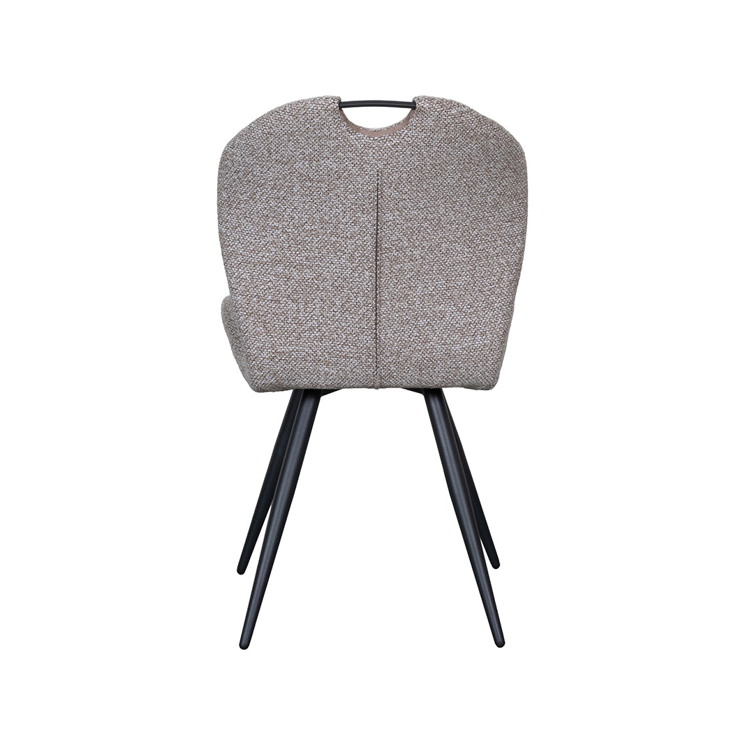 LABEL51 Eetkamerstoel Silly - Mushroom - Royal Boucle - Zwart Metalen Frame