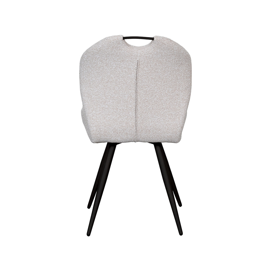 LABEL51 Eetkamerstoel Silly - Naturel - Royal Boucle - Zwart Metalen Frame