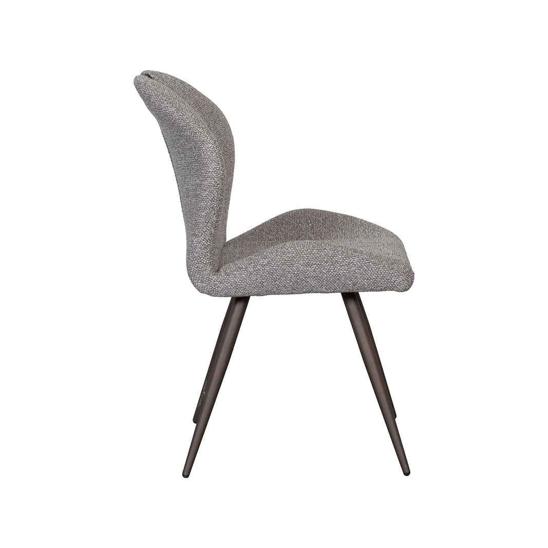 LABEL51 Eetkamerstoel Silly - Mushroom - Royal Boucle - Brons Metalen Frame