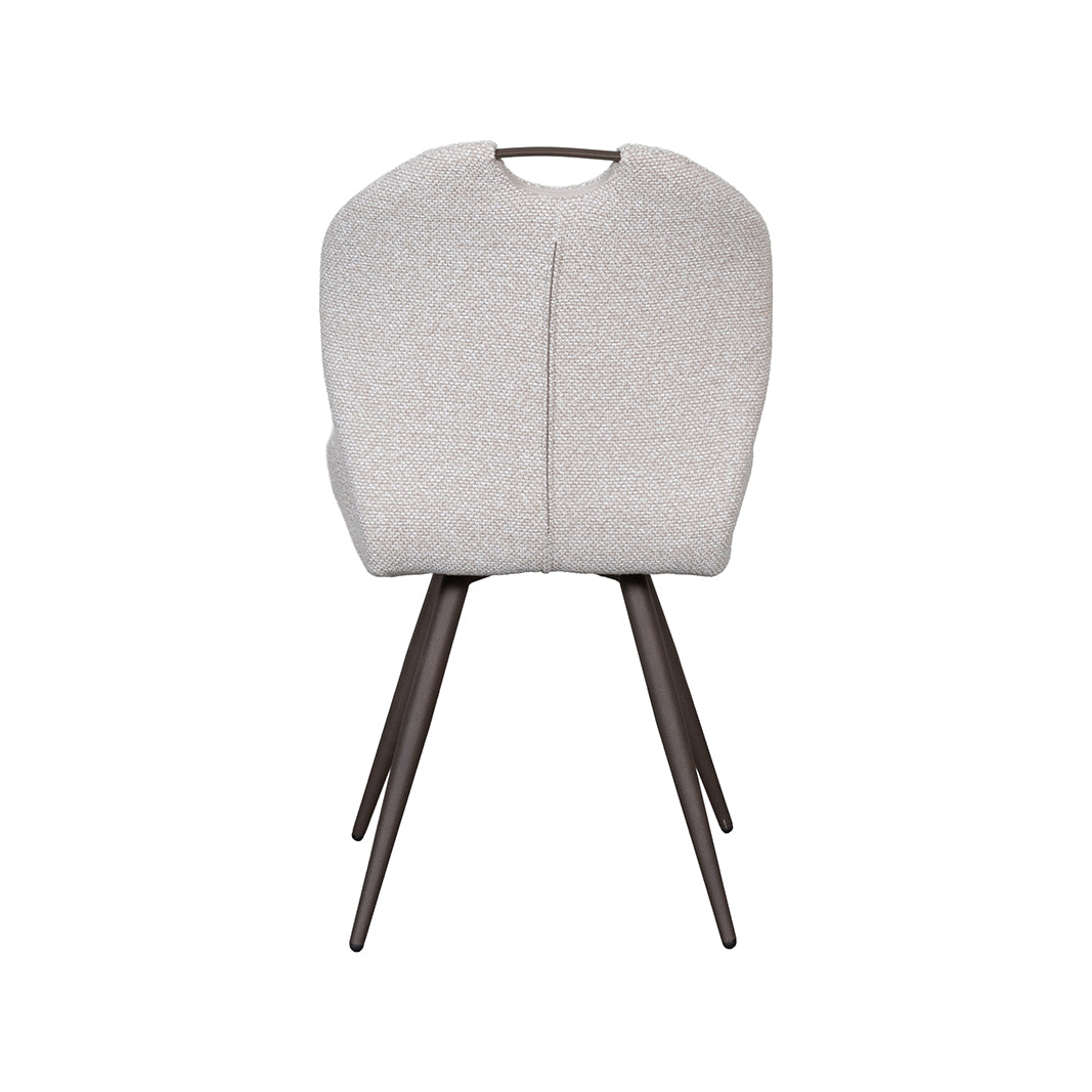 LABEL51 Eetkamerstoel Silly - Naturel - Royal Boucle - Brons Metalen Frame