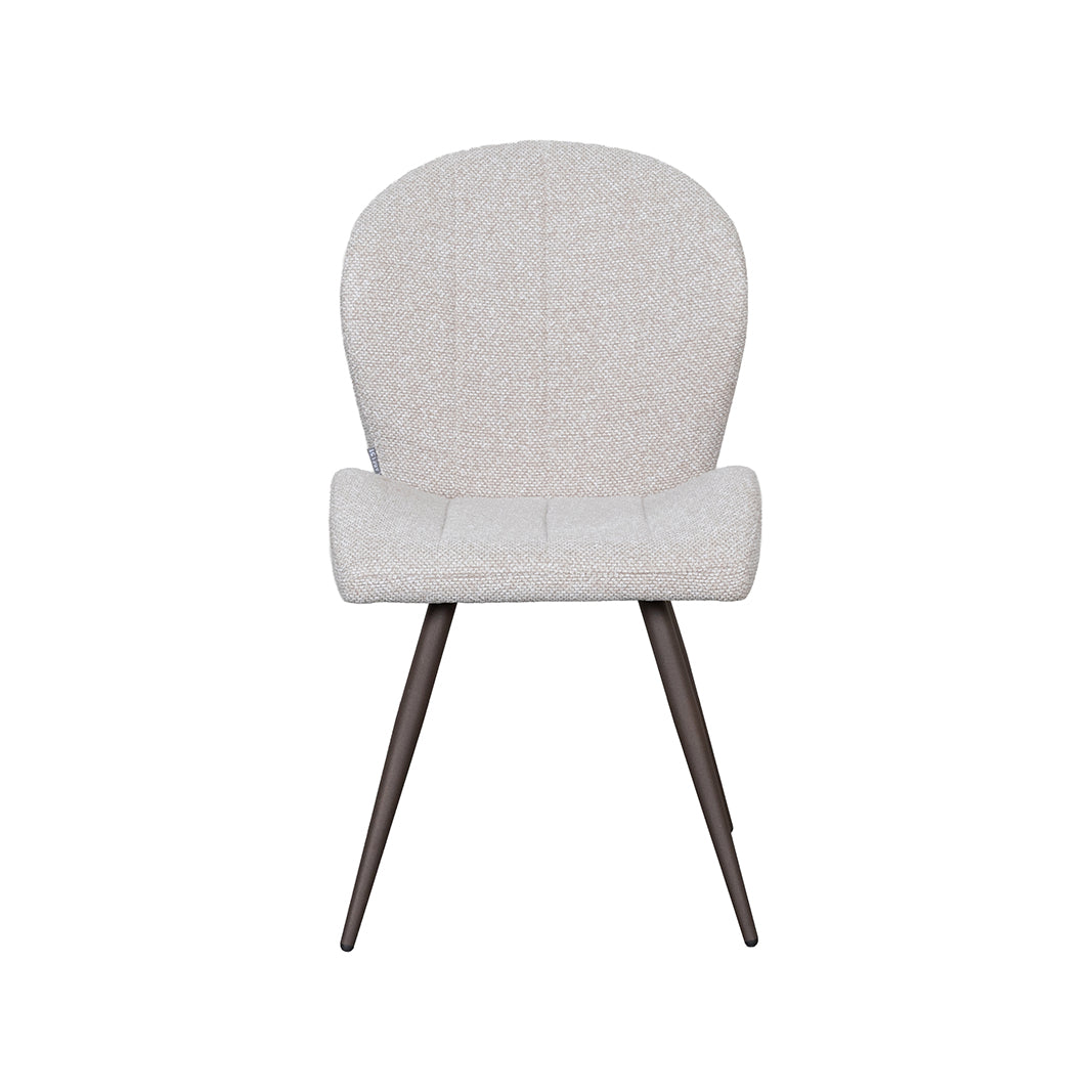 LABEL51 Eetkamerstoel Sil - Naturel - Royal Boucle - Brons Metalen Frame van LABEL51 – Luxe comfort op maat van PureWonen. Vraag naar de beste prijs.