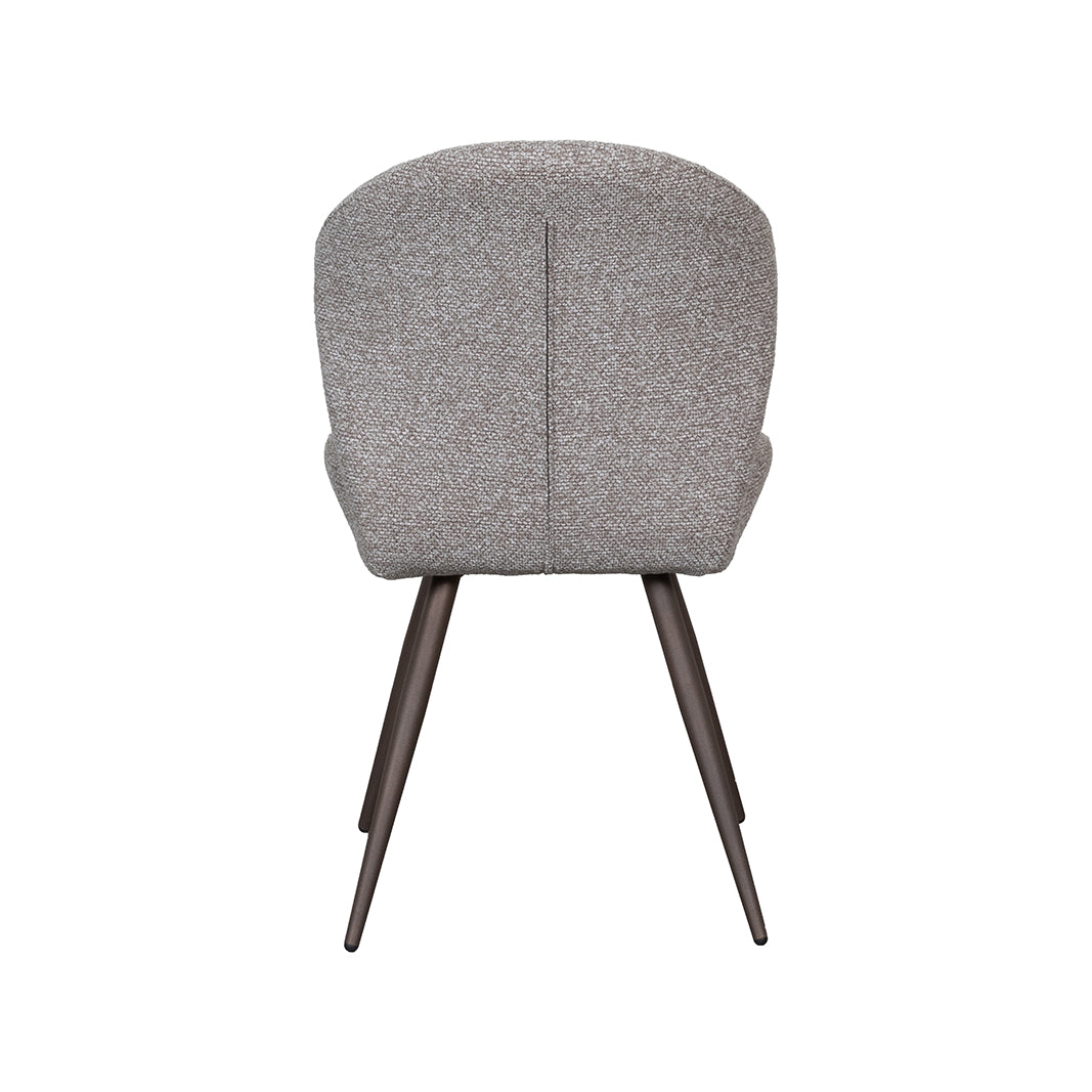 LABEL51 Eetkamerstoel Sil - Mushroom - Royal Boucle - Brons Metalen Frame