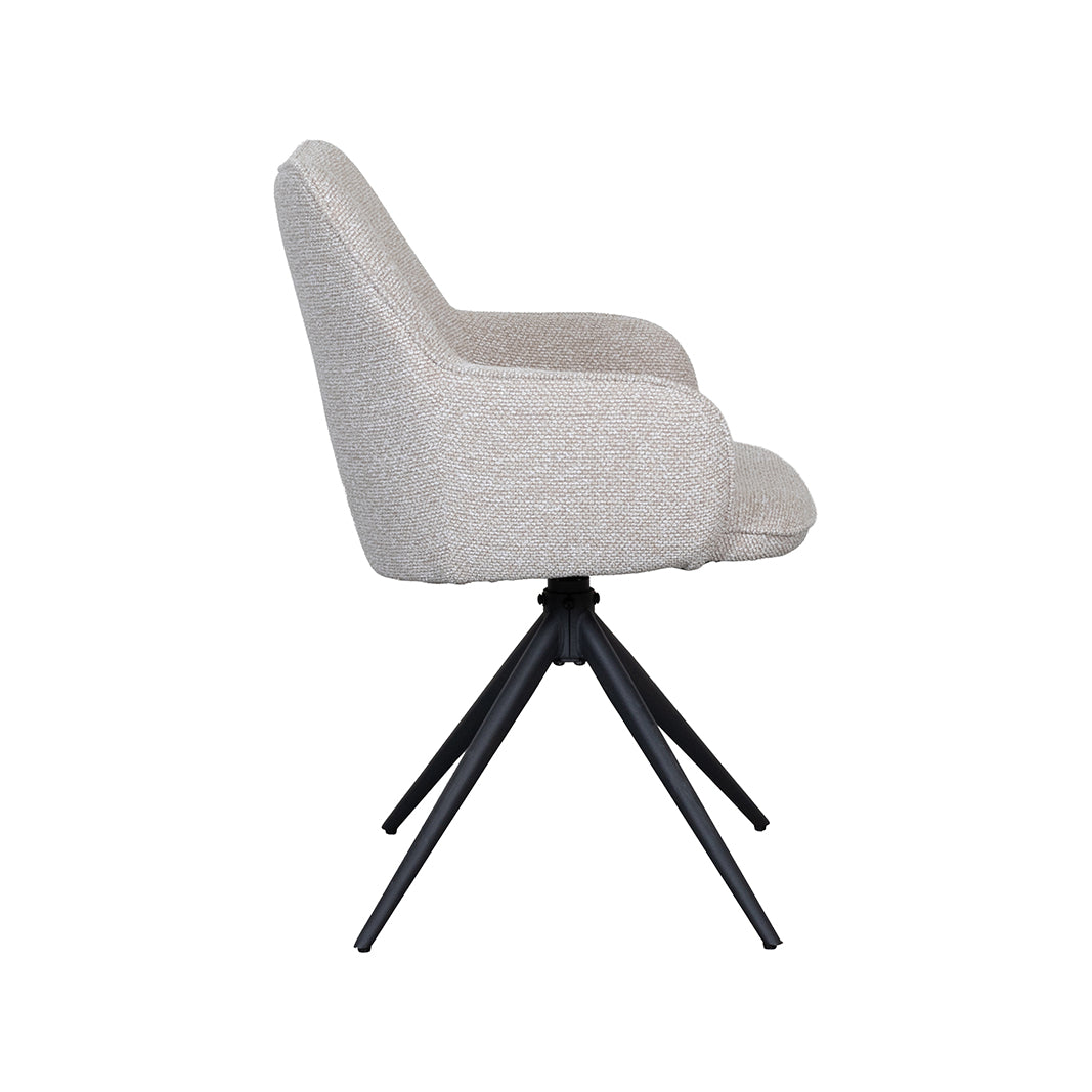 LABEL51 Eetkamerstoel Sawa - Naturel - Royal Boucle
