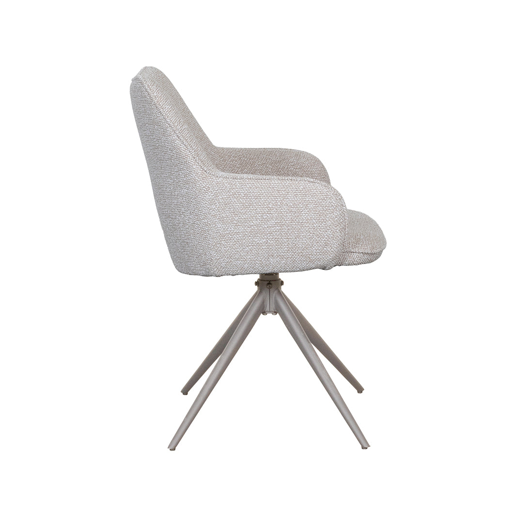LABEL51 Eetkamerstoel Sawa - Naturel - Royal Boucle