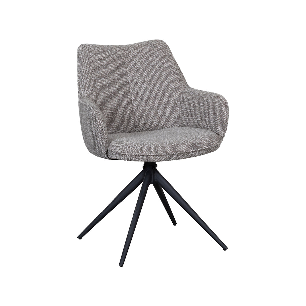 LABEL51 Eetkamerstoel Sawa - Mushroom - Royal Boucle