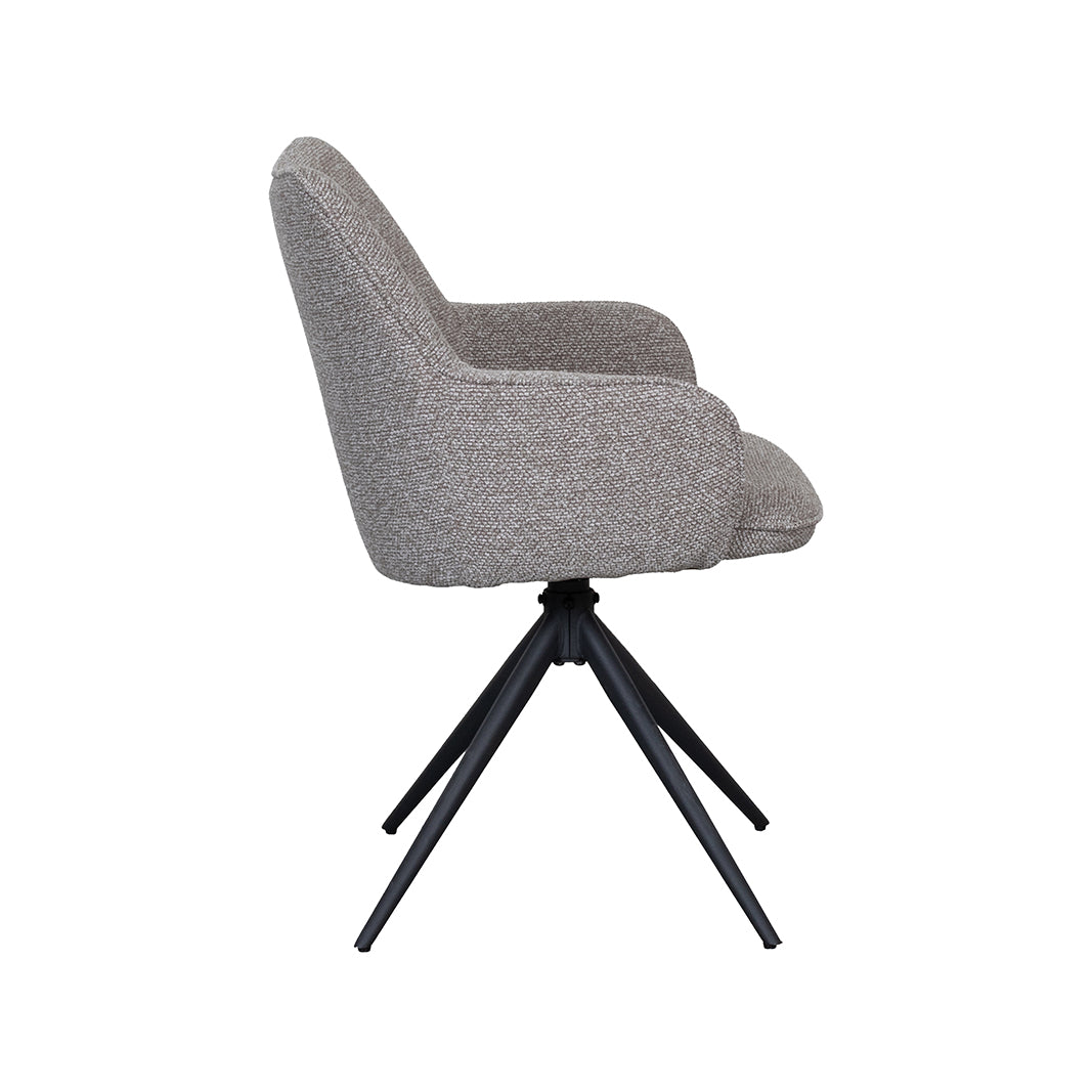 LABEL51 Eetkamerstoel Sawa - Mushroom - Royal Boucle