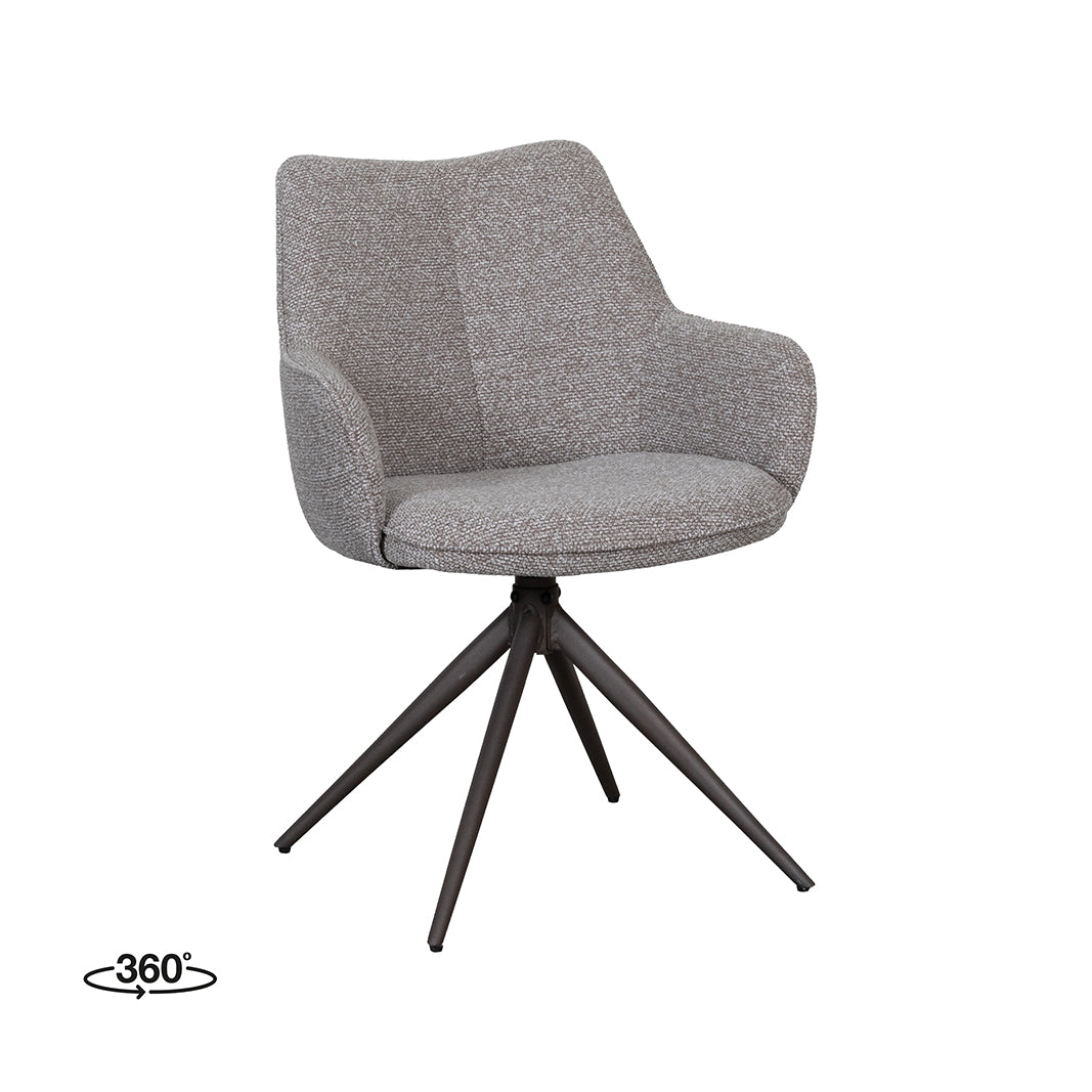 LABEL51 Eetkamerstoel Sawa - Mushroom - Royal Boucle