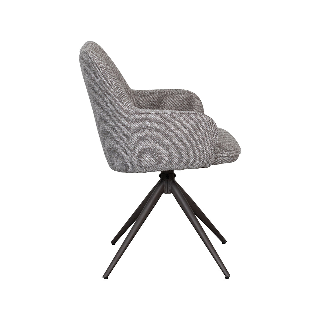 LABEL51 Eetkamerstoel Sawa - Mushroom - Royal Boucle