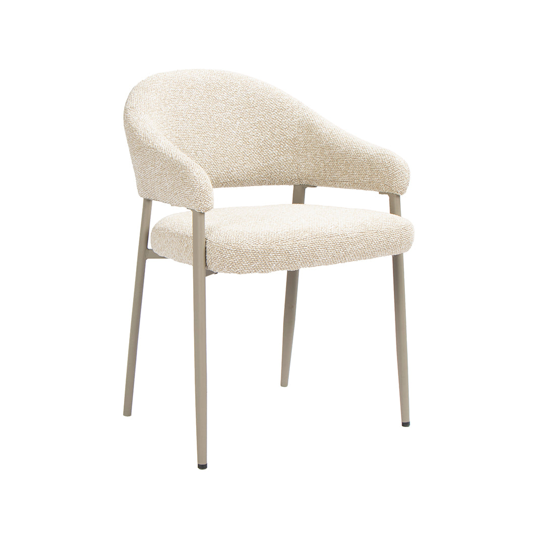 LABEL51 Eetkamerstoel Sora - Naturel - Royal Boucle van LABEL51 – Luxe comfort op maat van PureWonen. Vraag naar de beste prijs.
