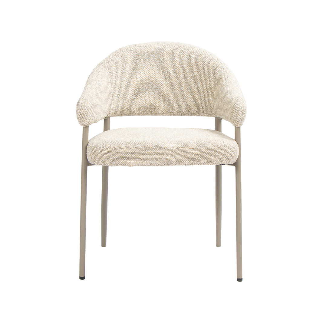 LABEL51 Eetkamerstoel Sora - Naturel - Royal Boucle van LABEL51 – Luxe comfort op maat van PureWonen. Vraag naar de beste prijs.