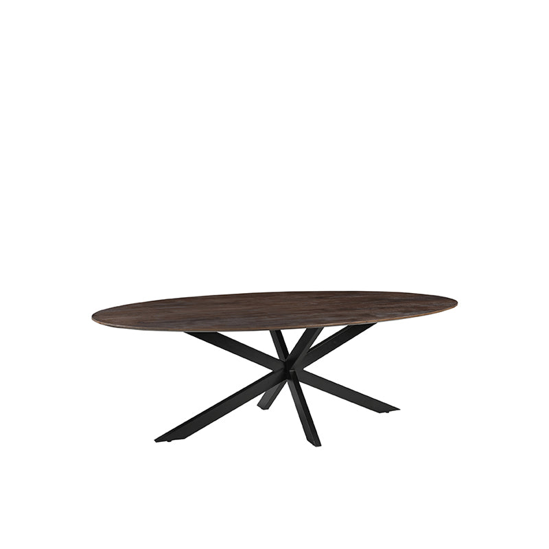 LABEL51 Eetkamertafel James - Espresso - Mangohout - 190 cm - Ovaal van LABEL51 – Luxe comfort op maat van PureWonen. Vraag naar de beste prijs.