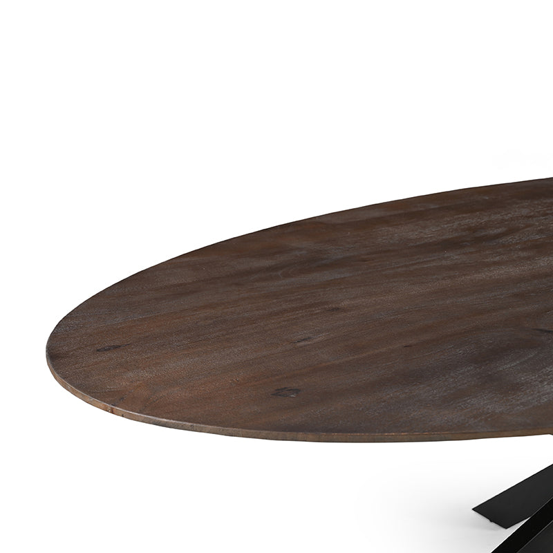 LABEL51 Eetkamertafel James - Espresso - Mangohout - 190 cm - Ovaal van LABEL51 – Luxe comfort op maat van PureWonen. Vraag naar de beste prijs.