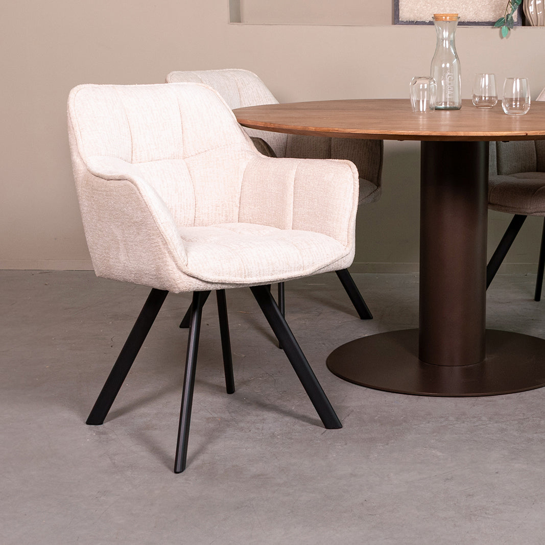 LABEL51 Eetkamerstoel Riley - Naturel - Tresor van LABEL51 – Luxe comfort op maat van PureWonen. Vraag naar de beste prijs.