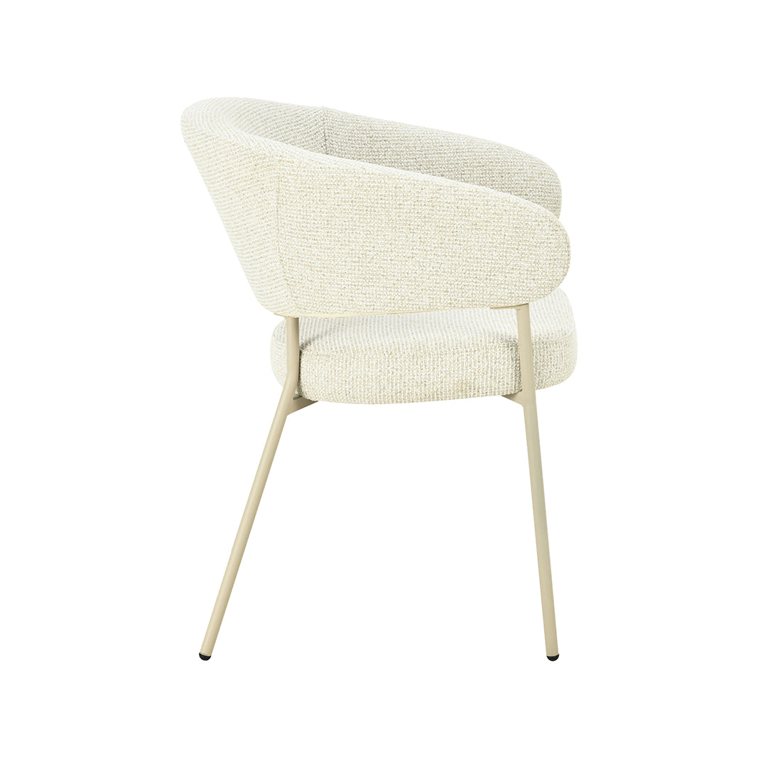 LABEL51 Eetkamerstoel Takumi - Naturel - Prestige - Beige Metale Frame