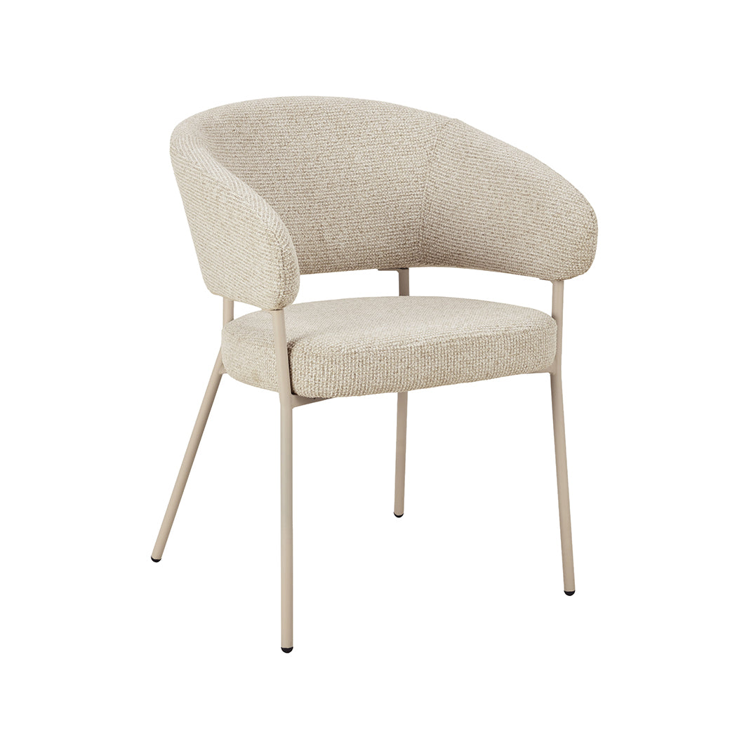 LABEL51 Eetkamerstoel Takumi - Beige - Prestige - Beige Metale Frame