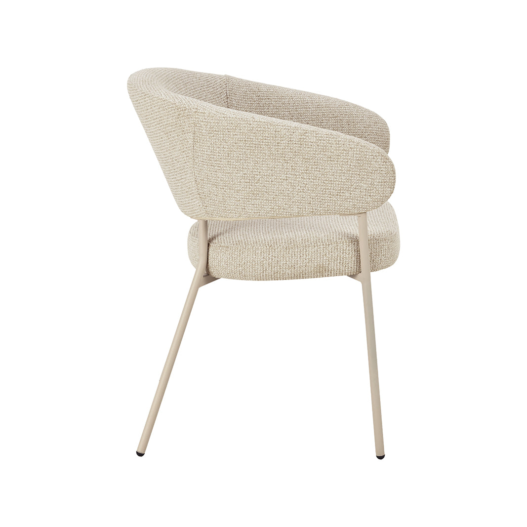 LABEL51 Eetkamerstoel Takumi - Beige - Prestige - Beige Metale Frame