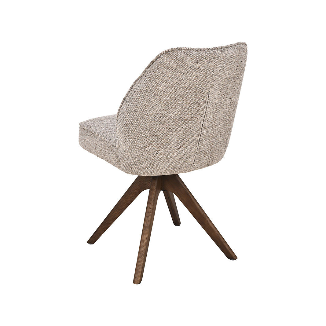 LABEL51 Eetkamerstoel Yuto - Naturel - Prestige - Walnoot Houten Frame