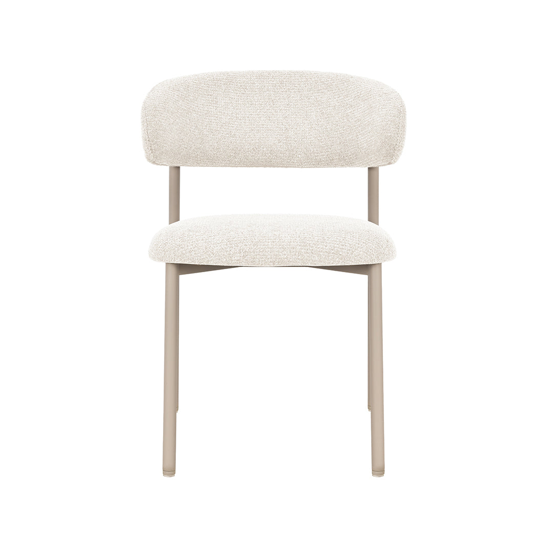 LABEL51 Eetkamerstoel Kaito - Naturel - Prestige - Beige Metalen Frame