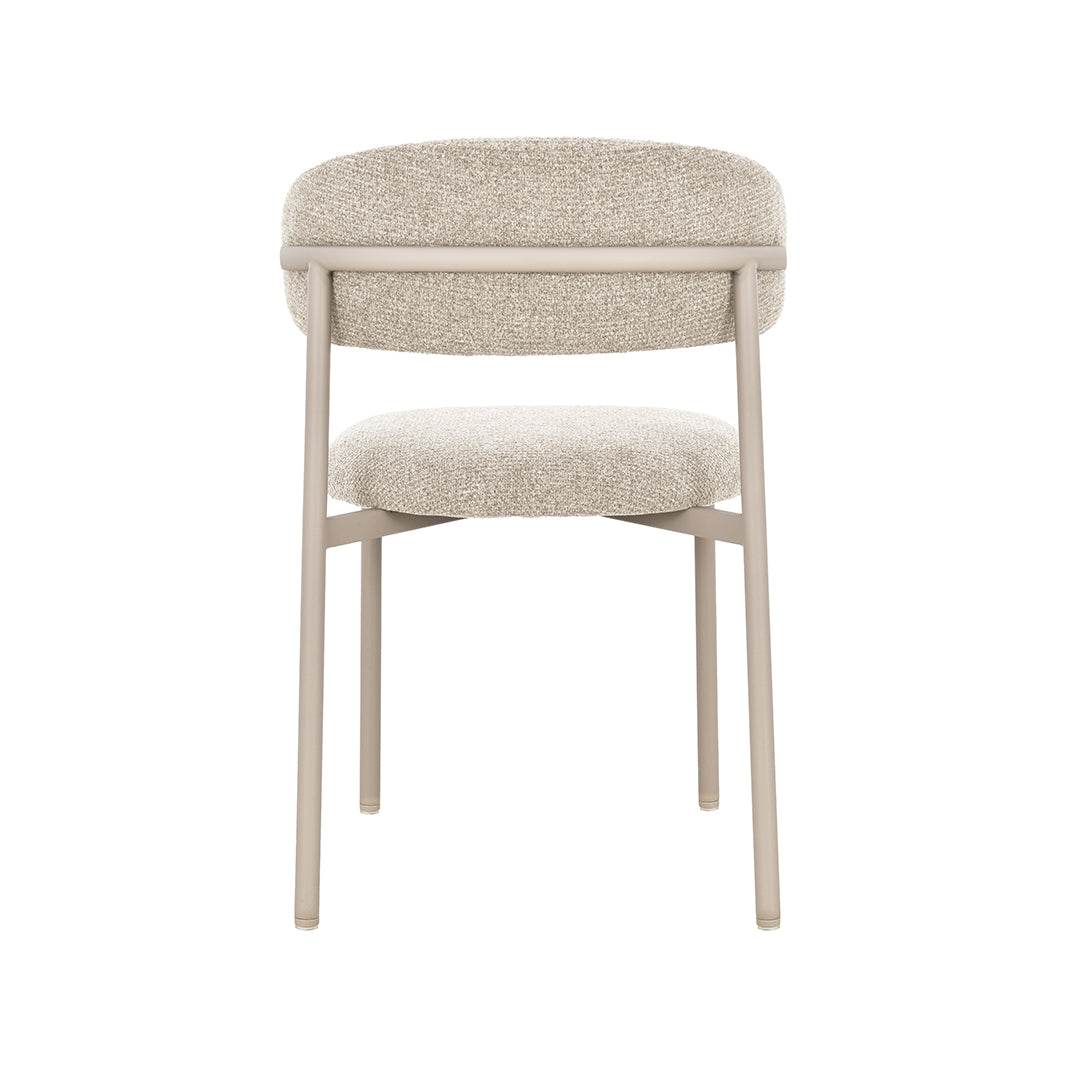 LABEL51 Eetkamerstoel Kaito - Beige - Prestige - Beige Metalen Frame