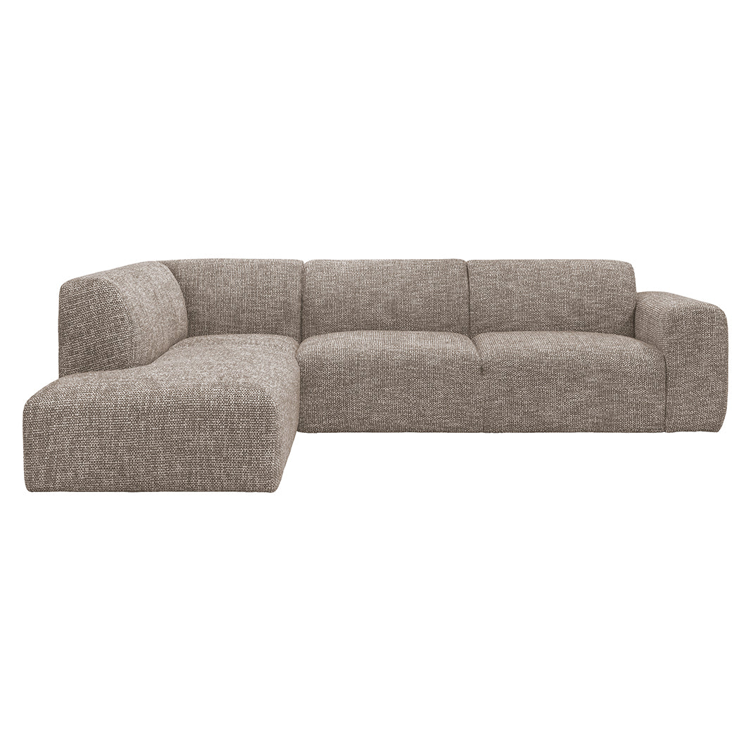 LABEL51 Hoekbank Verona - Taupe - Geweven - Links Voorstaand