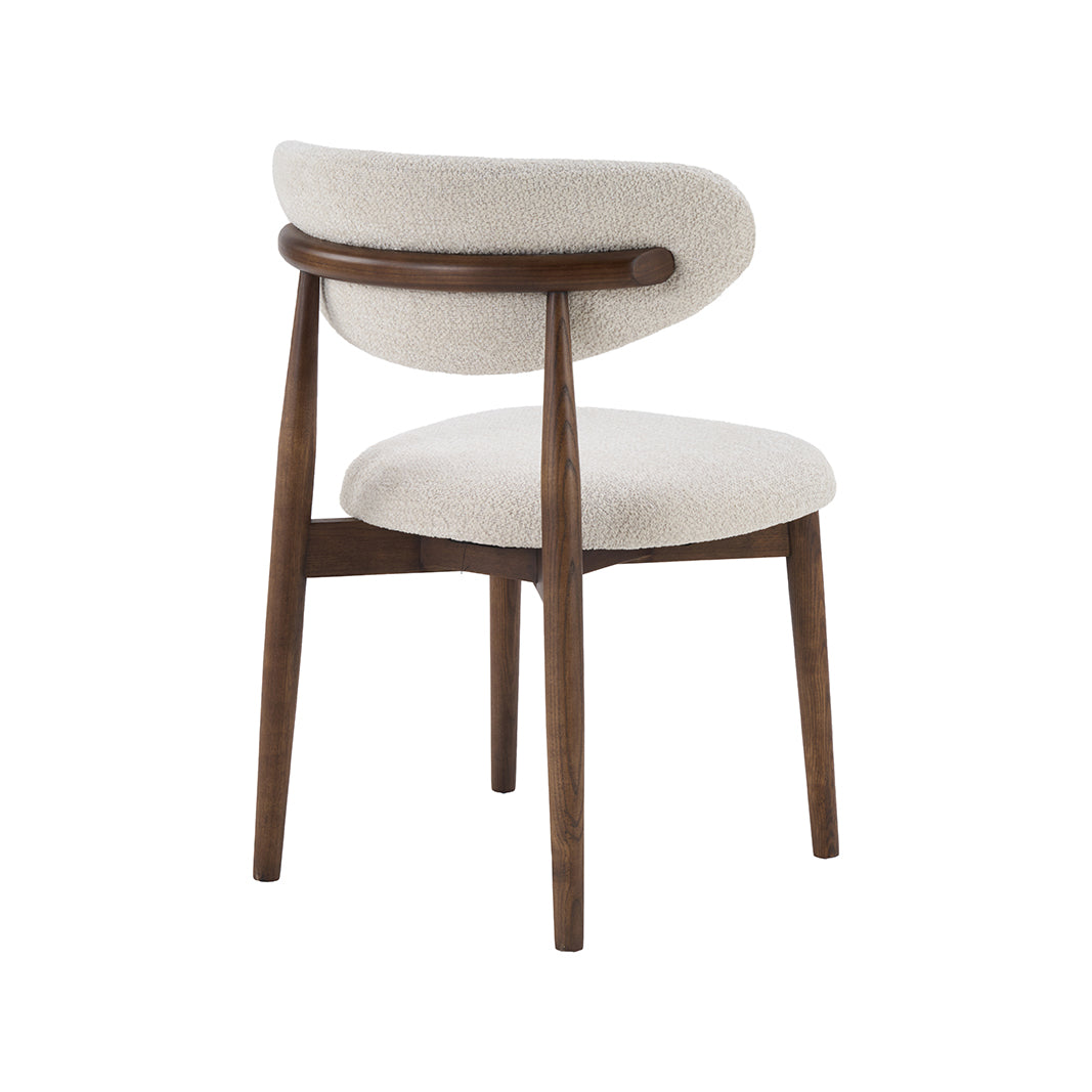 LABEL51 Eetkamerstoel Kyoto - Naturel - Geweven - Walnoot Houten Frame