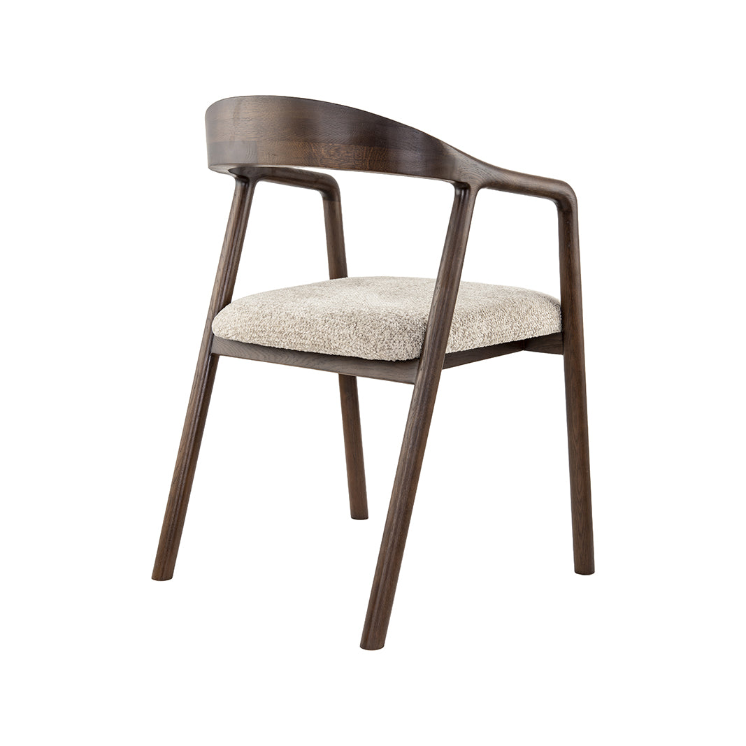LABEL51 Eetkamerstoel Lone - Beige - Geweven